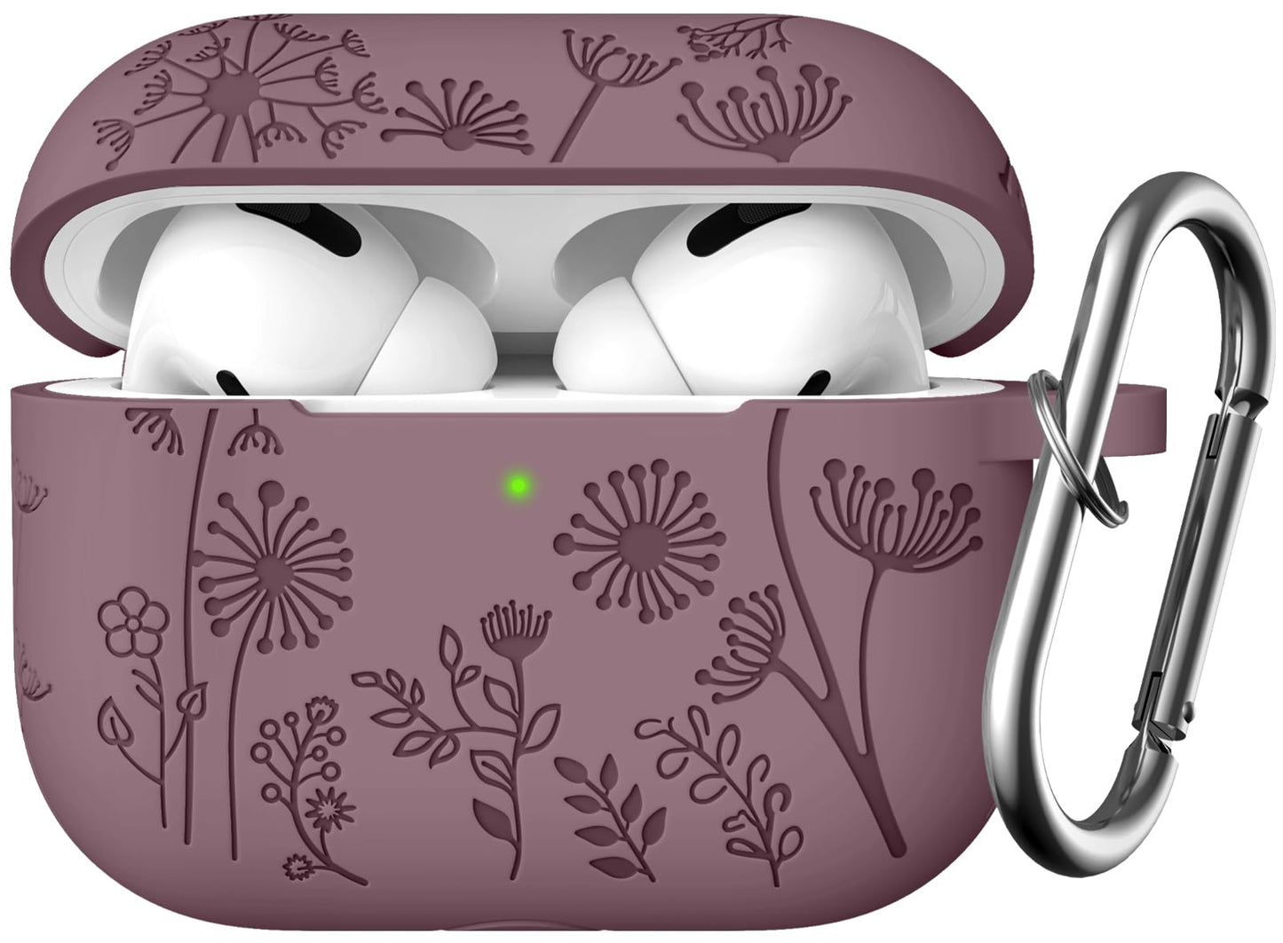 Flower Engraved Case for AirPods Pro Case 2nd 1st Generation Case/AirPod Pro Case Cover, Cute Soft Silicone Skin Full Protective Cover for Apple Airpods Pro 2 Case