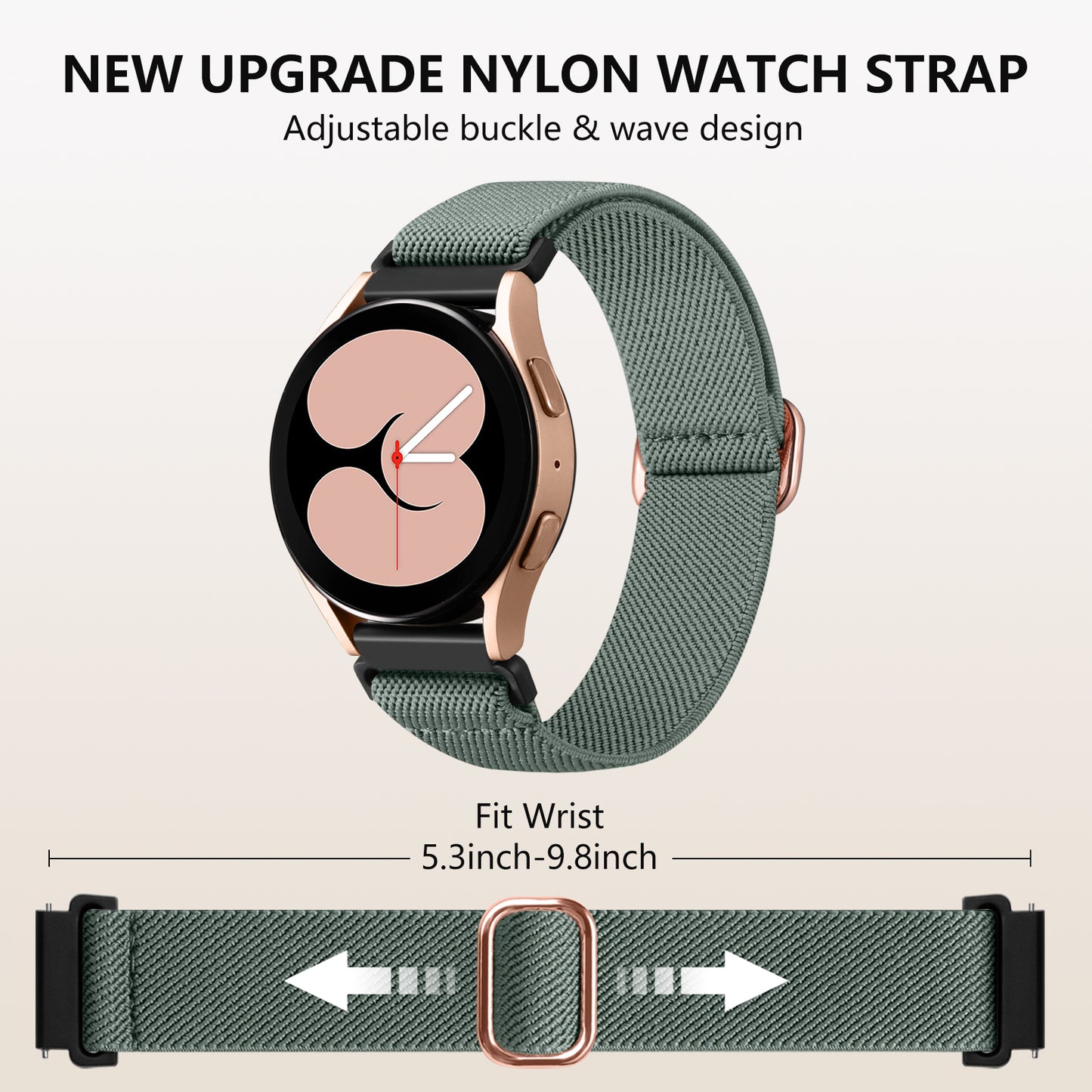 20mm Stretchy Elastic Bands for Samsung Galaxy Watch 7 6 5 4 Active 2 40mm 44mm/Watch 5 Pro 45mm/Watch 6 Classic 47mm 43mm/Watch 4 Classic 46mm 42mm/Watch 3 41mm/Watch 42mm/Active 40mm
