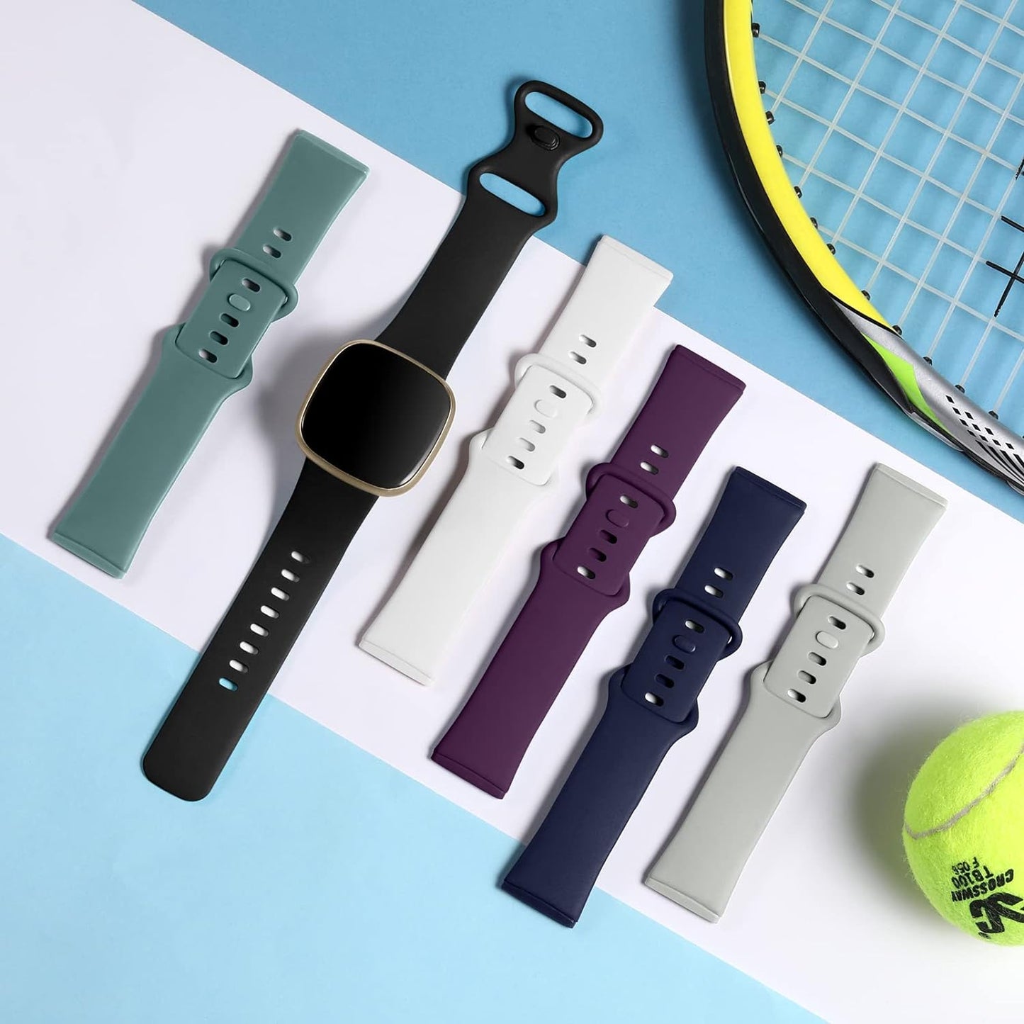 Compatible With Fitbit Versa 3/Versa 4/Sense 2/Sense Bands for Women Men, 6 Pack