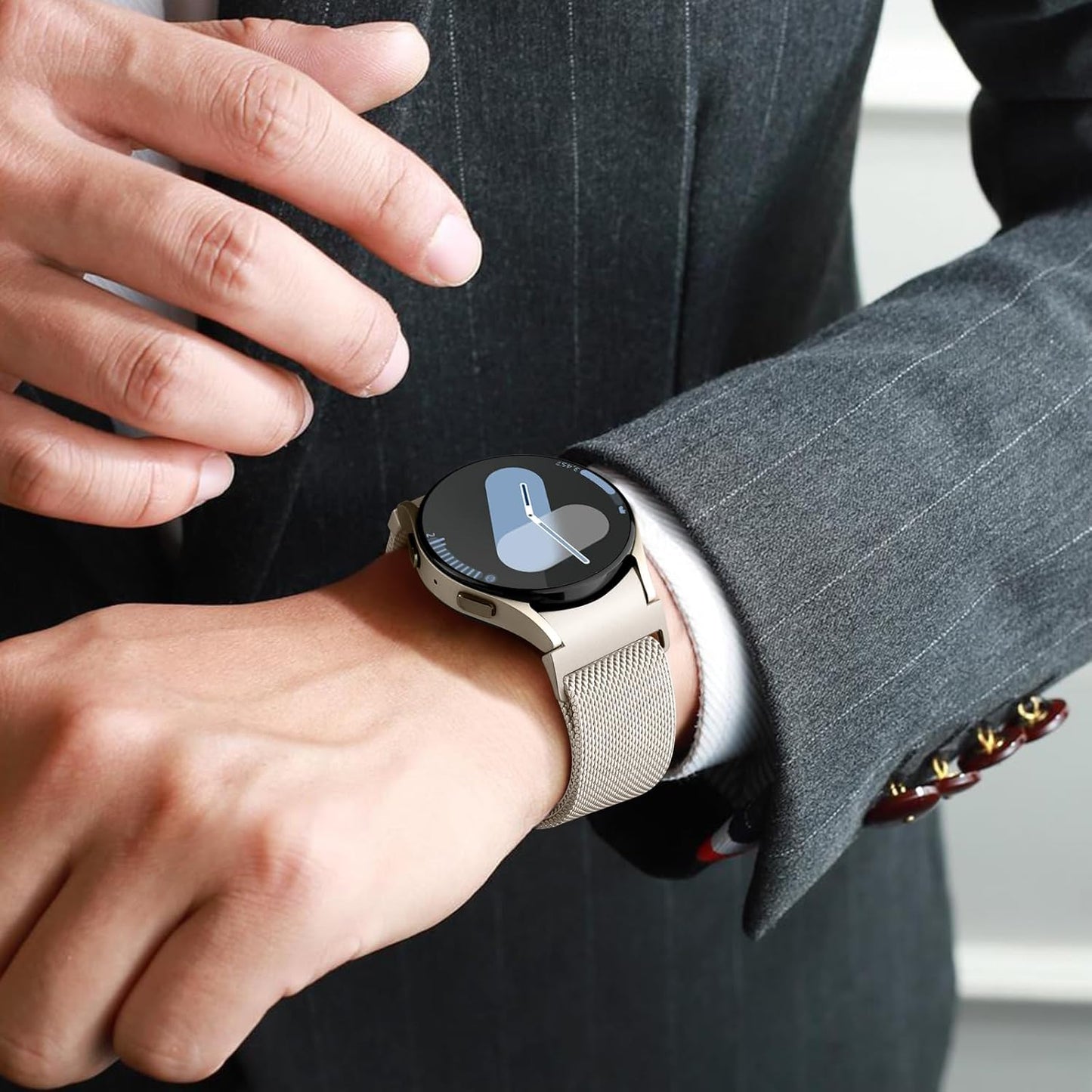 Magnetic Metal Band for Samsung Galaxy Watch 7/6/6 Classic/5/5 Pro/4/4 Classic/FE Bands for Women Men