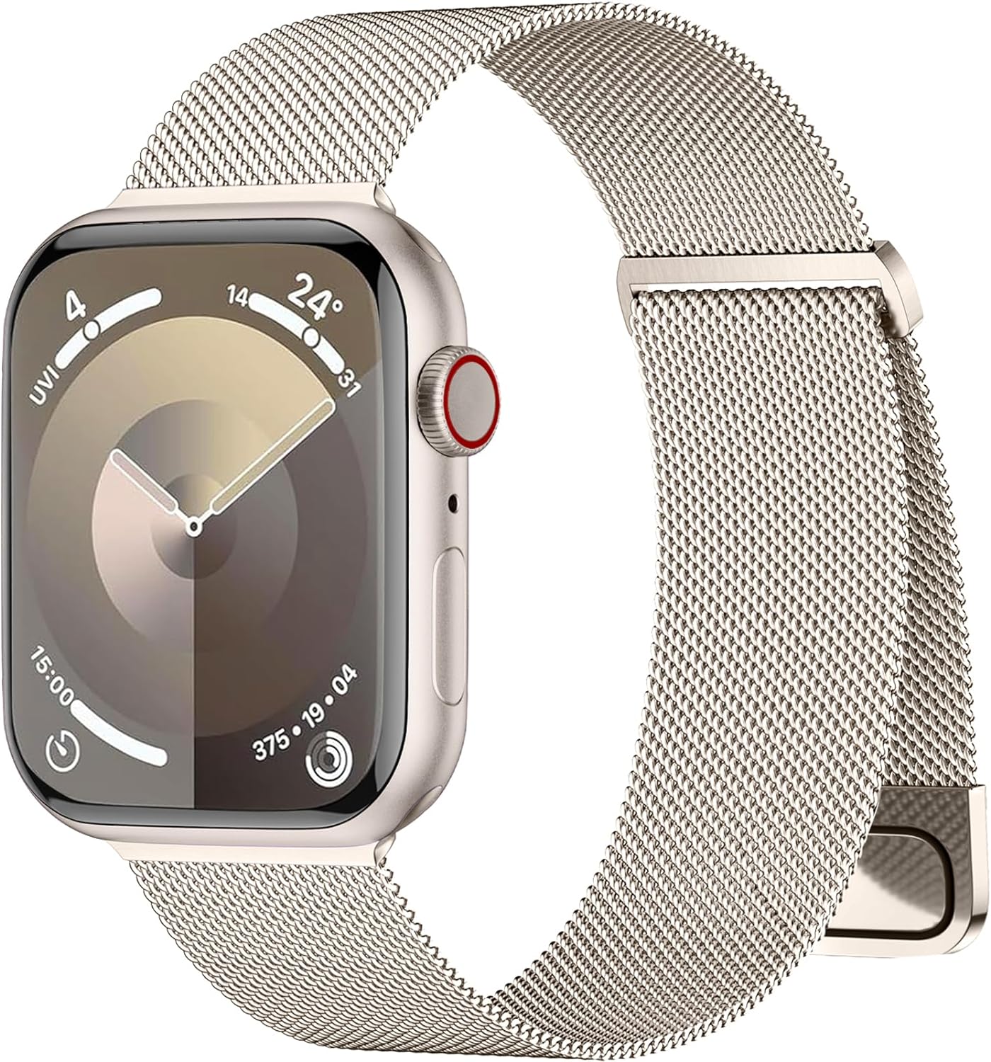 Compatible with Apple Watch Ultra 2 SE Series 10 9 8 7 6 5 4 3 Bands for Women Men Magnetic Metal Band for iWatch Bands 44mm 40mm 46mm 45mm 41mm 49mm 42mm 38mm, Starlight
