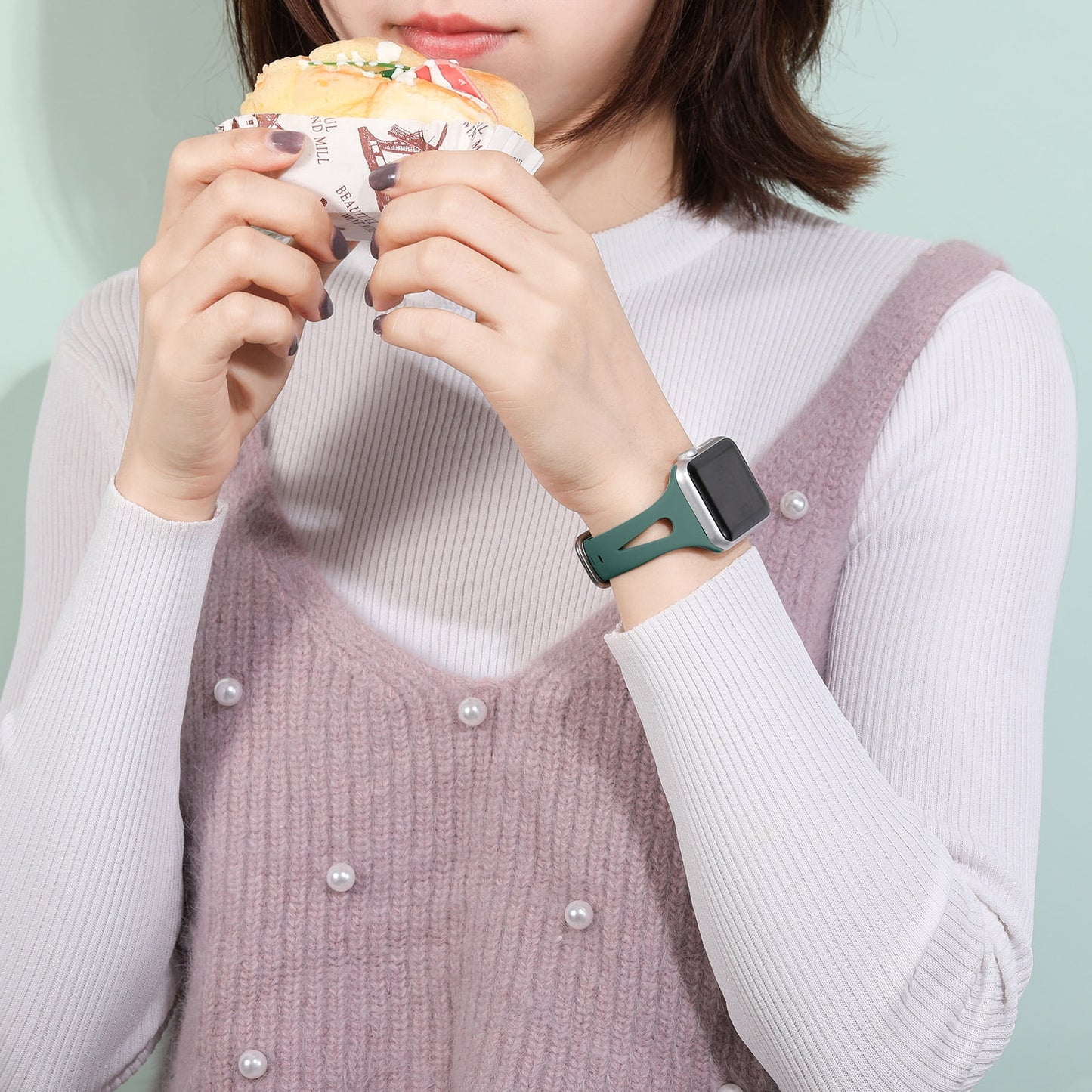 8 Pack Slim Silicone Bands Compatible with Apple Watch Bands 38mm 40mm 41mm 42mm 44mm 45mm 46mm 49mm for Women iWatch Bands Ultra 2 SE Series 10 9 8 7 6 5 4 3 2 1