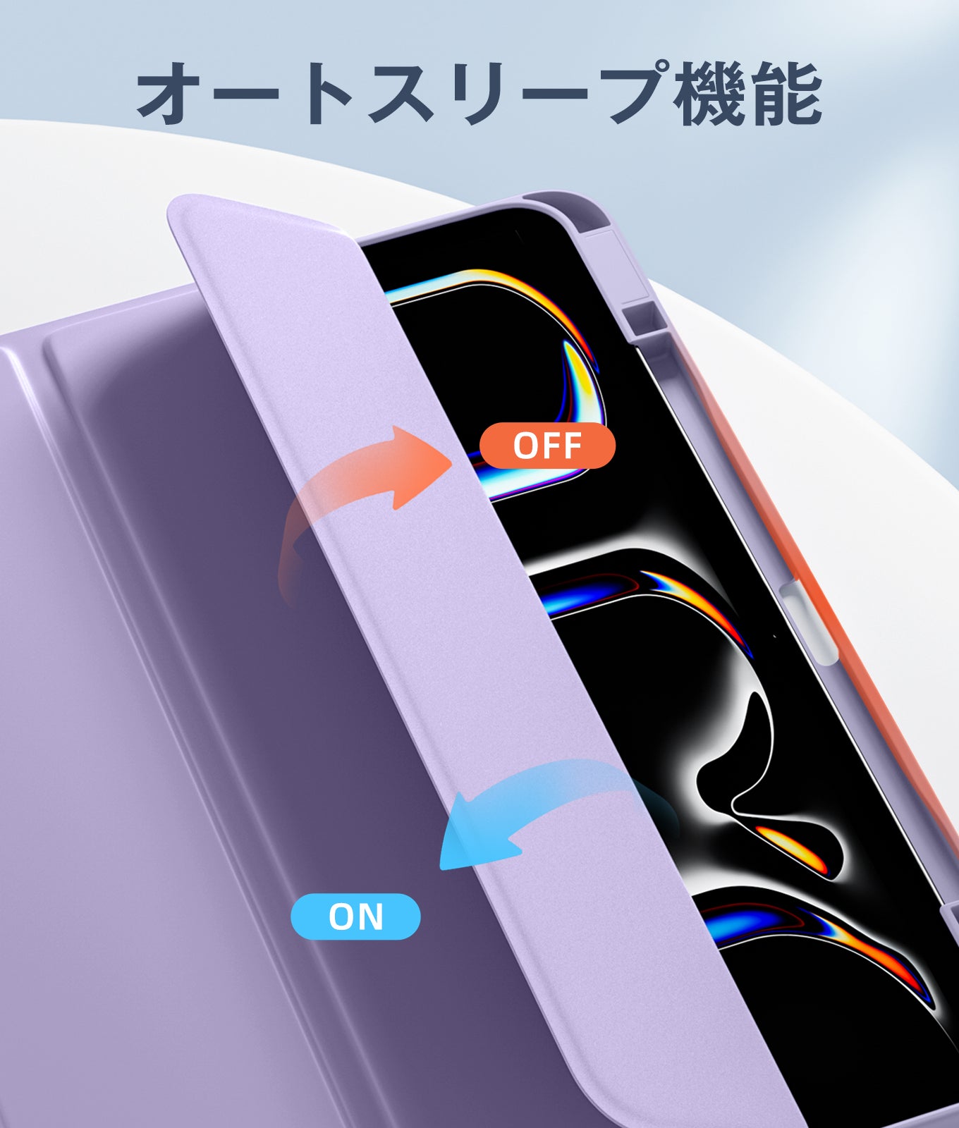 iPad Case for  AIR Inch -Shockproof Cover with Clear Back Shell & Pencil Holder