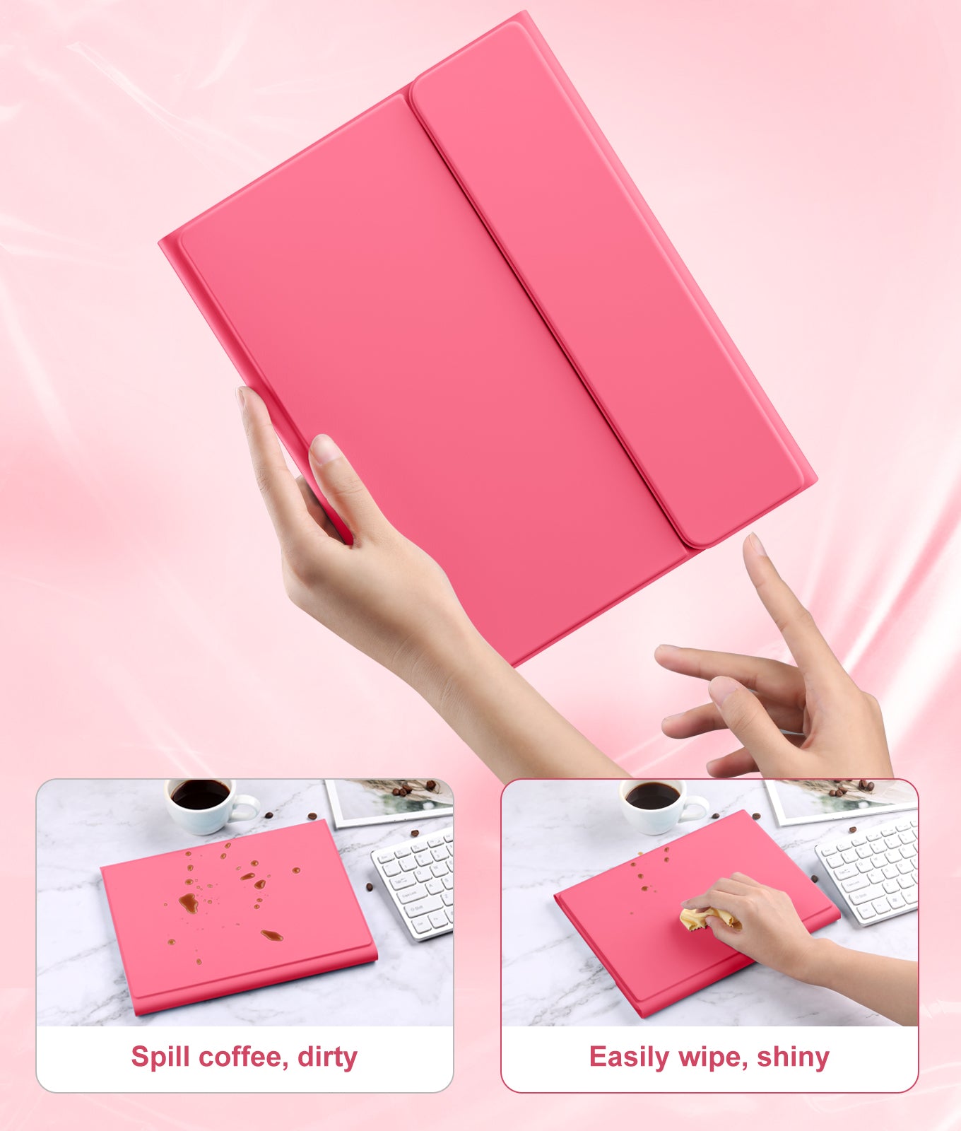 Compatible with iPad 10th Generation Case with Keyboard 7 Color Backlit Detachable Wireless Keyboard Case Cover with Touchpad for Apple iPad 10th Gen 10.9 inch