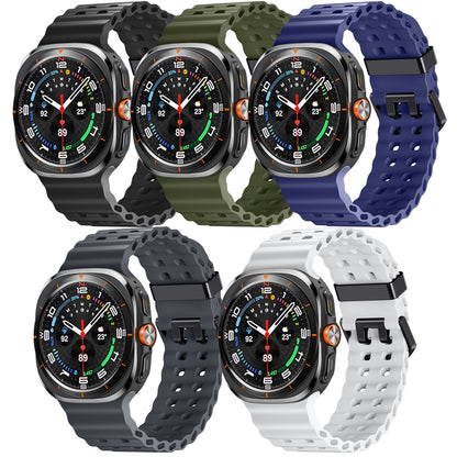 Maledan Breathable Silicone Sport Bands Compatible with Samsung Galaxy Watch 7 Ultra Bands 47mm