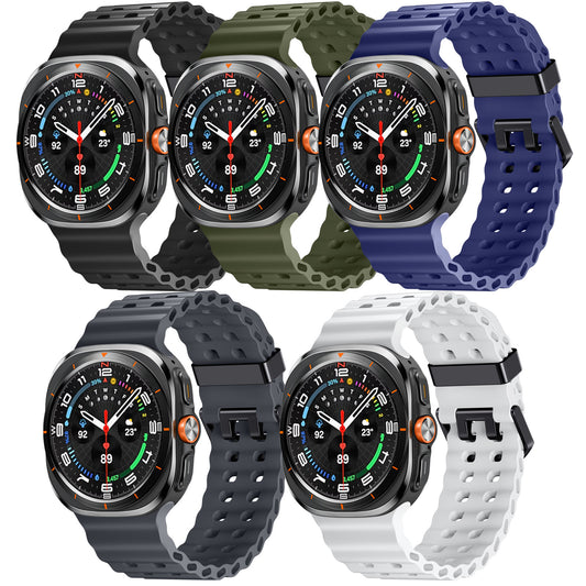 Maledan Breathable Silicone Sport Bands Compatible with Samsung Galaxy Watch 7 Ultra Bands 47mm