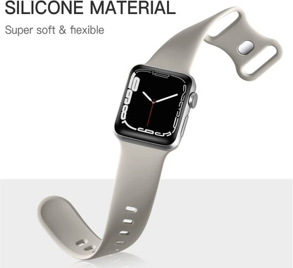 Maledan 6 Pack Compatible with Apple Watch Bands 40mm 44mm 41mm 45mm 46mm 49mm 38mm 42mm for Women Silicone Sport Bands for iWatch Ultra SE 2nd Generation Series 10 9 8 7 6 5 4 3 2 1
